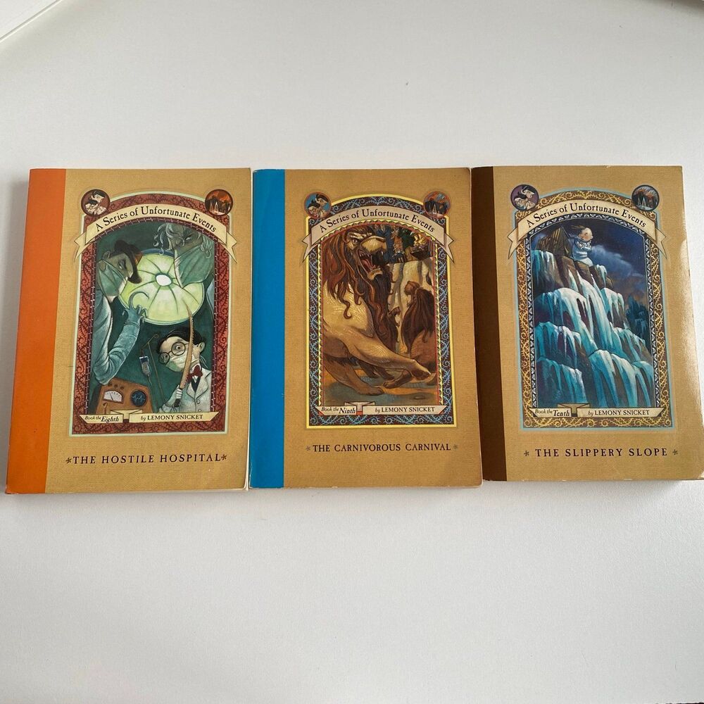 A Series of Unfortunate Events Books 8, 9, 10 Paperback Lemony Snicket Netflix